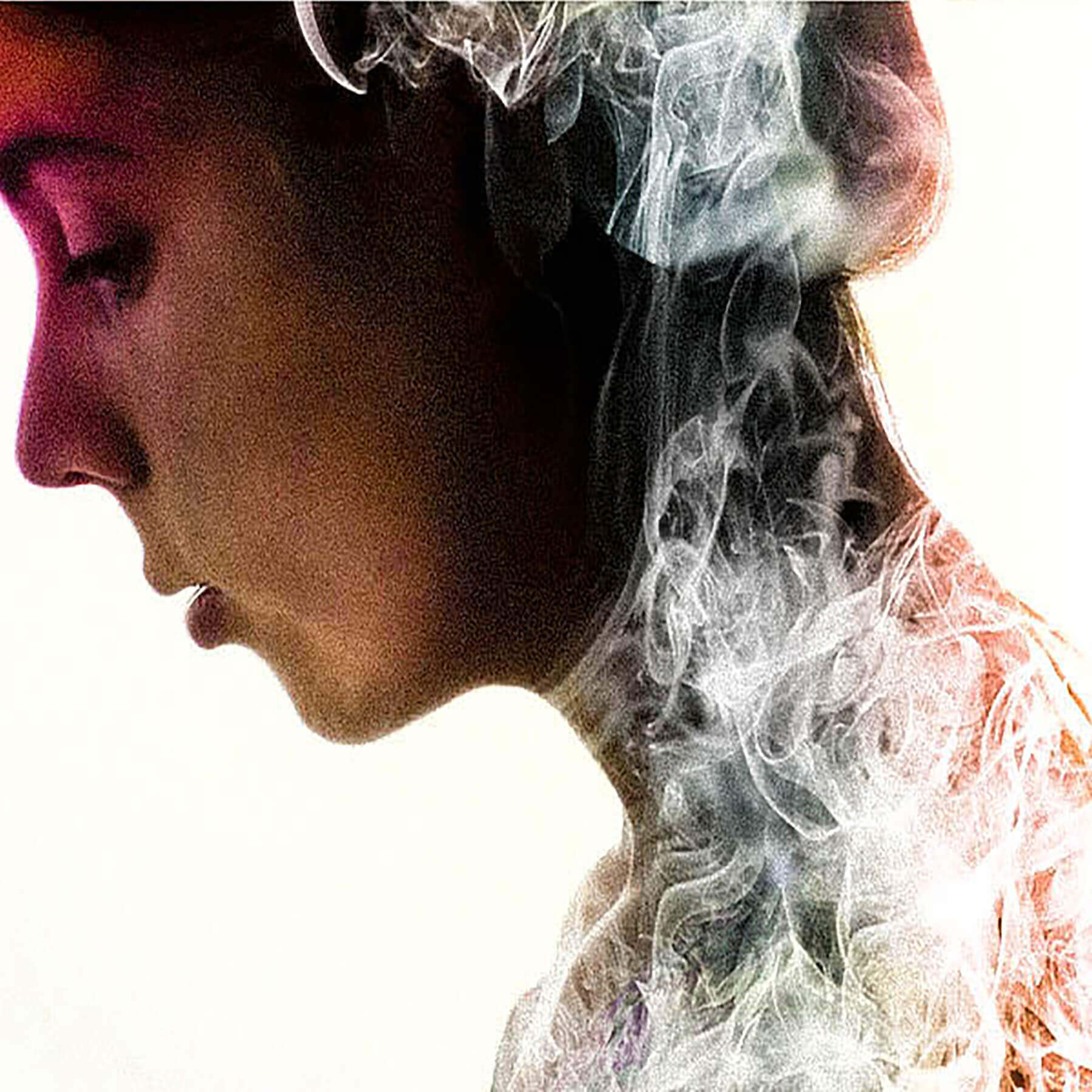 Double Exposure - Smoke on Woman's Face