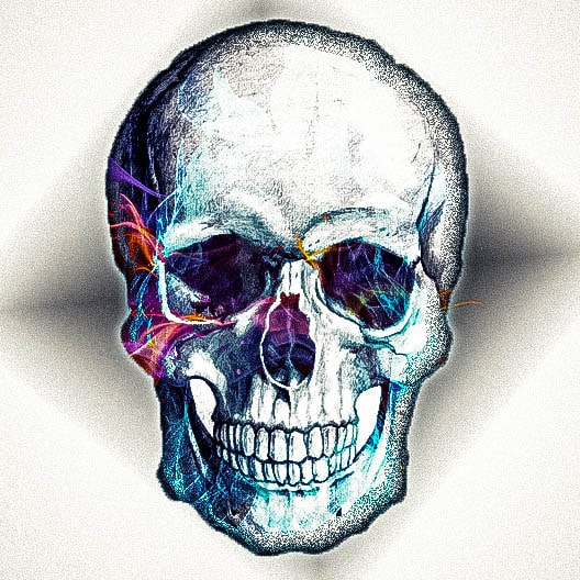 Burning Skull - Abstract Design
